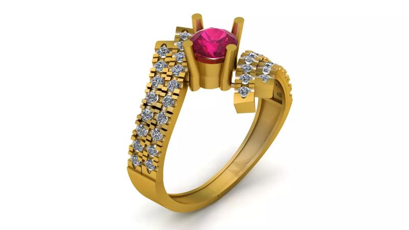 Engagement Diamond Ring 3d Printable Model