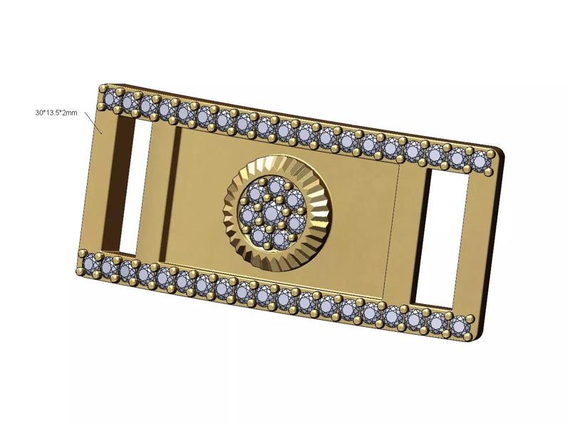 Bezel cluster diamond bracelet plate