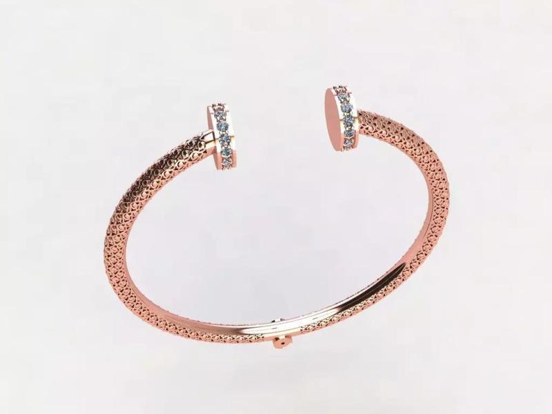 Nail Bracelet with Antique Mesh Desig