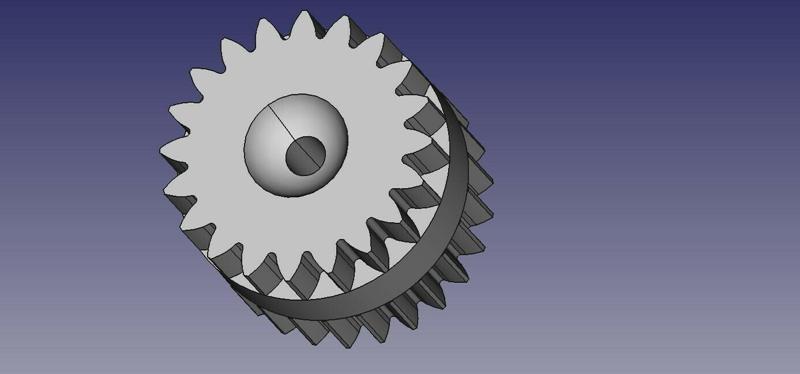 Double gear for Unitra   M8010 M8011 M8017 M8040