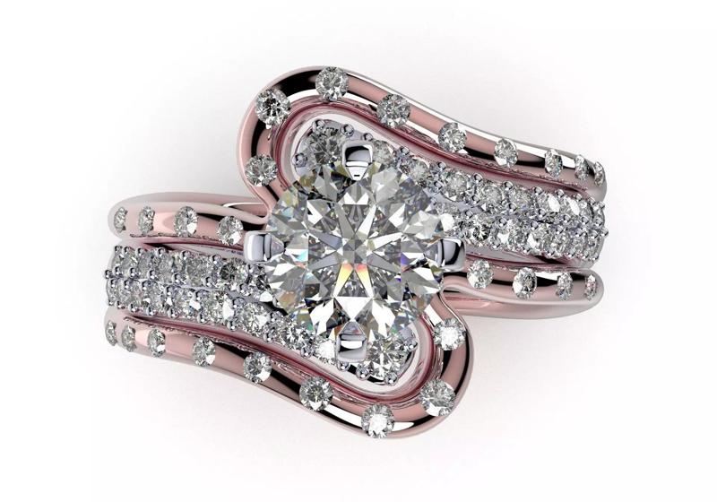 Bridal Set Ring Diamond Ring All Set CAD Design-PI0003-SBS