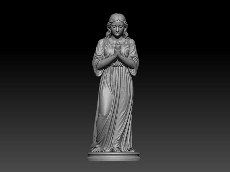 Praying Woman Statue