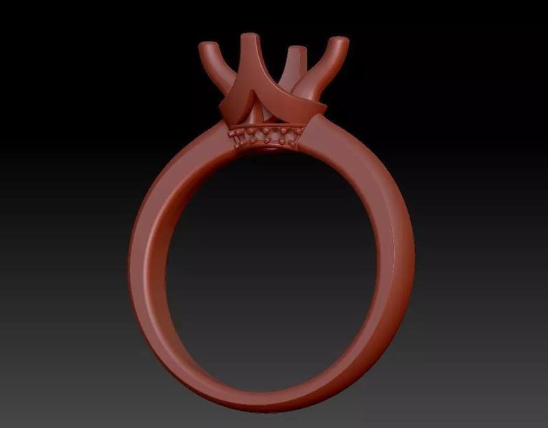 JEWELRY ENGAGEMENT RING STL FILE FOR DOWNLOAD AND PRINT- CC20