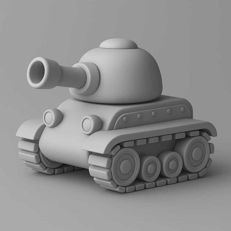 Cute Cartoon Tank – 3D Printable STL Model