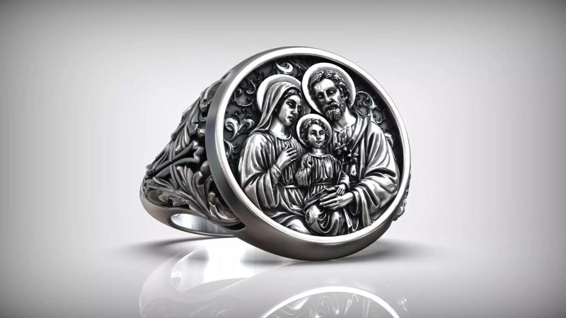 Holy Family Sacred Ring Jesus and Mary and Joseph