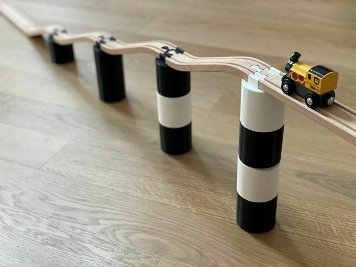 Bridge pillar for wooden train track Brio Ikea Eichhorn Bigjigs Imaginarium etc.