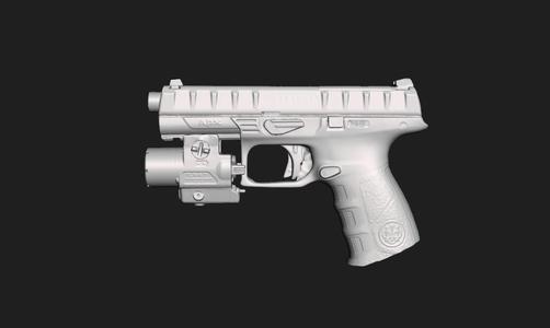 Beretta Apx Streamlight TLR 4 Real Size 3d Scan Gun Mold