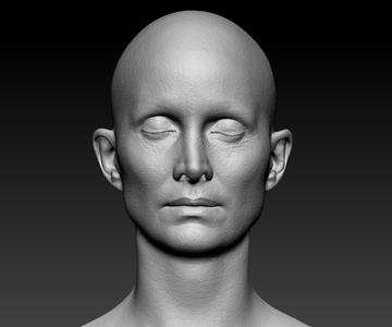 Carrie-Anne Moss Trinity Lifecast 3D Head Likeness (The Matrix, Morpheus, Neo, Memento)