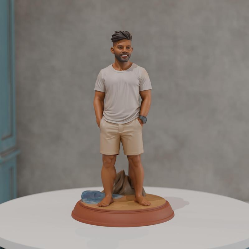 man on the beach