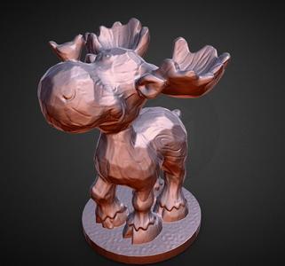 moose with birdy