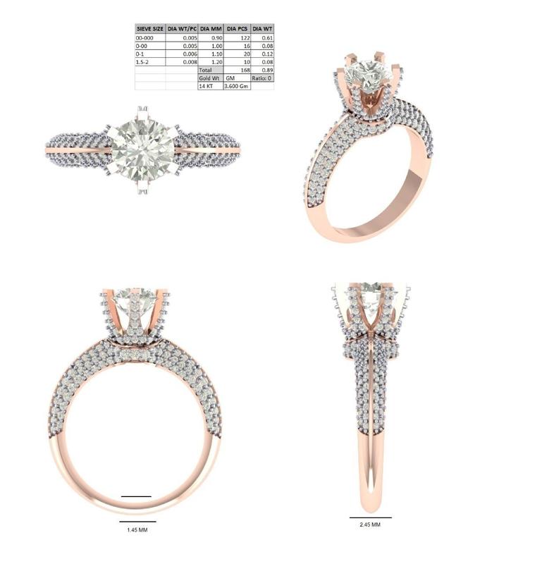 Uniq Solitary Ring with Daimond