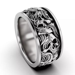 Skull ring and smoke in a circle V2
