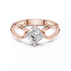 Solitaire Asscher Diamond Engagement Ring 3DM STL Video