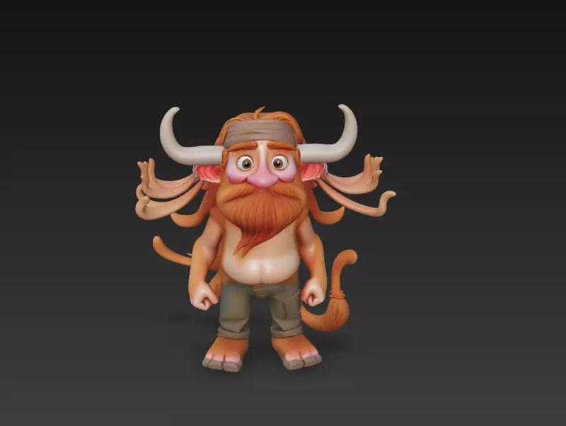 Fantasy Viking Beast Warrior - Stylized 3D Character Model