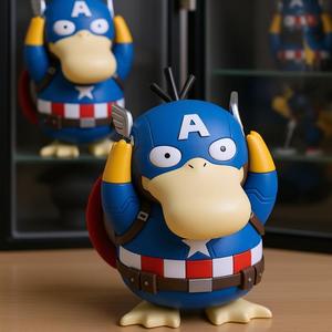 Pokemon Psyduck - Captain america DC comics statue - 3D print