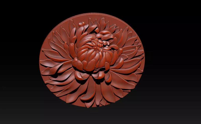 Chrysanthemum 3D model dahlia