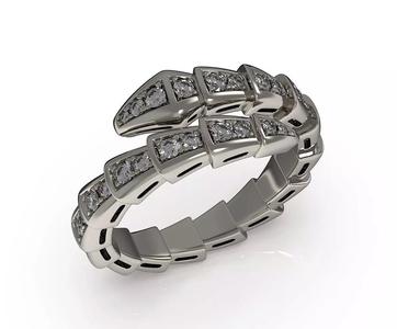 Serpenti Viper Ring full pave diamonds