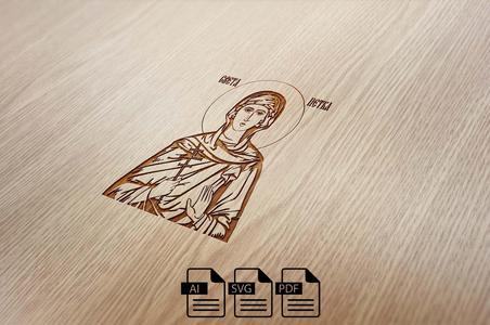 Laser cut digital file Sveta Petka