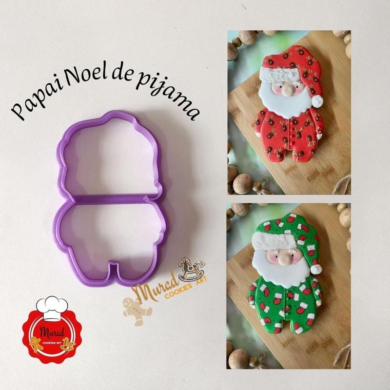 Cortador de biscoitos Papai Noel de Pijamas