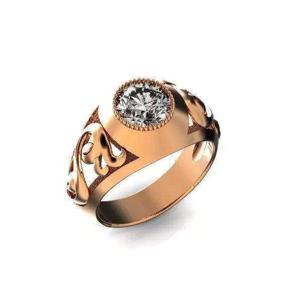 ring vintage unisex patterned quartz 452