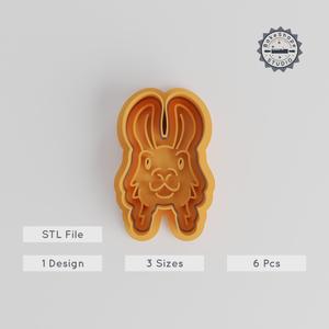 Llama Shape Cutter & Stamp Set, Cookie & Fondant Design, Animal Theme, 3 Sizes, 6 Pieces