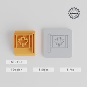 Flag Stamp Tile Set, 5 Sizes, 20-40mm, Perfect for Clay, Cookies & Fondant