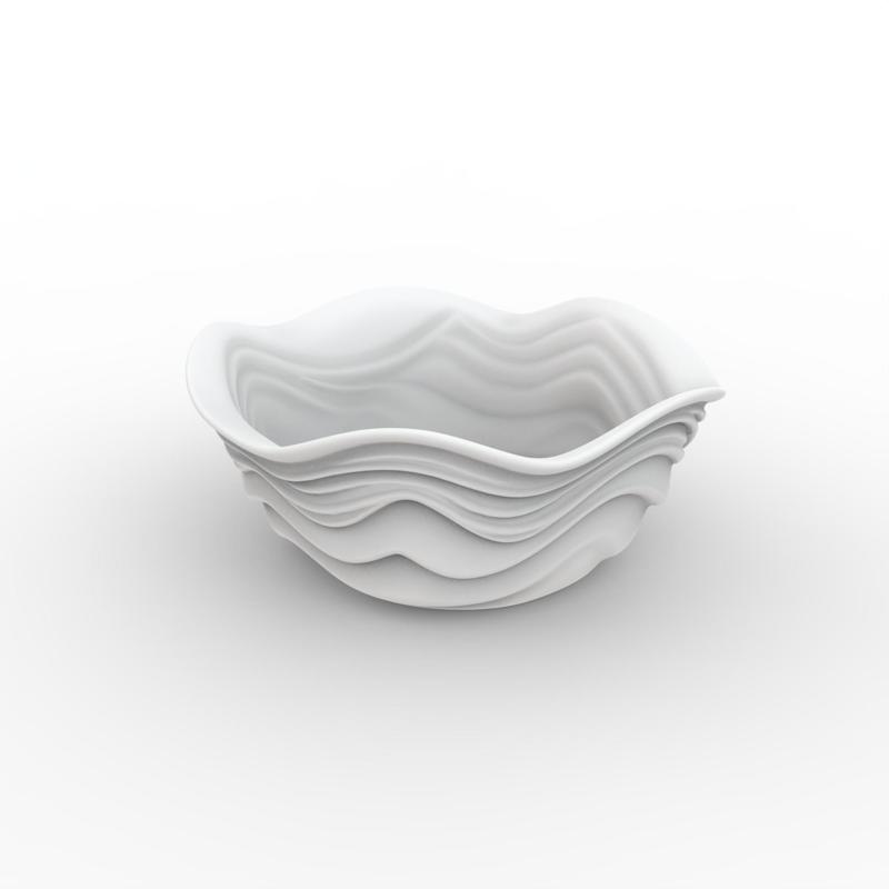 Parametric Wave Bowl 3D Print Model
