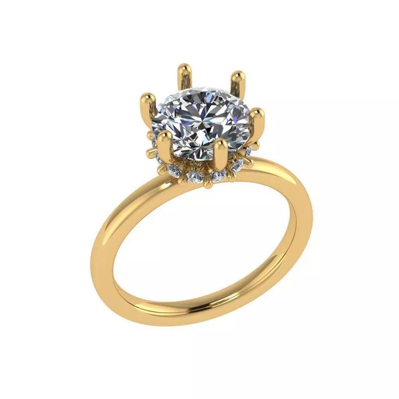 6 prong set diamond ring