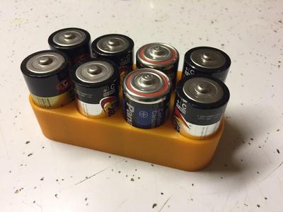 C Size Battery Organizer