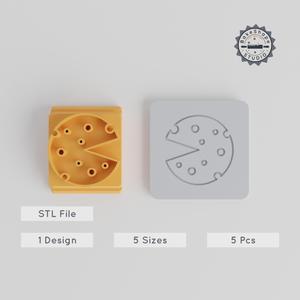 Cheese Stamp Tile Set, 5 Sizes, Perfect for Clay, Cookies & Fondant