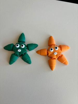 Flexi funny starfish keyring pendant