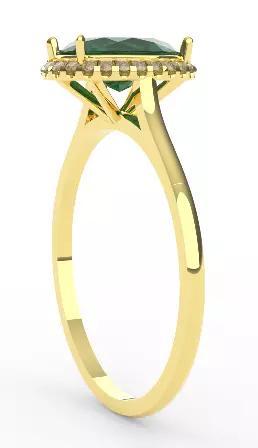 Ring Size 7 Emerald Oval