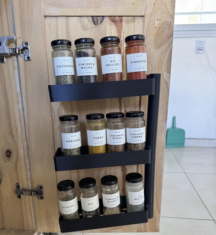 🧂 Modern spice rack with rotating shelves