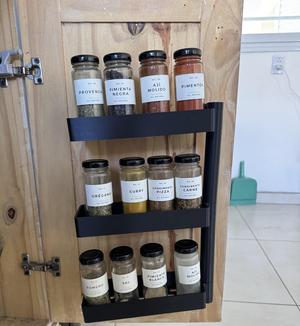 🧂 Modern spice rack with rotating shelves