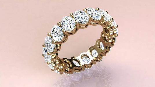 Oval Diamonds Ring