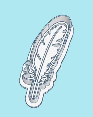 Feather Cookie Cutter & Stamp