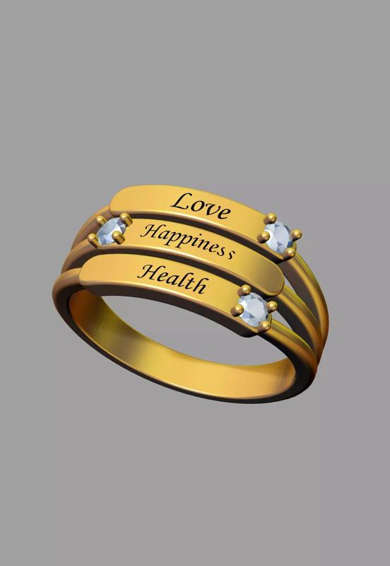 Ring for 3 engraving