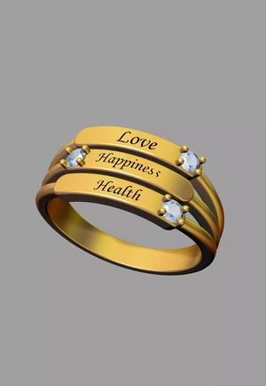 Ring for 3 engraving