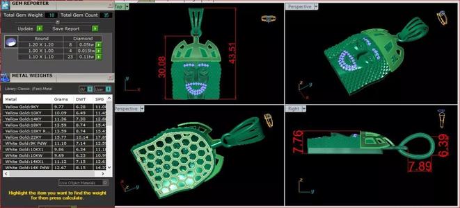 Native Americans Pendant Gold