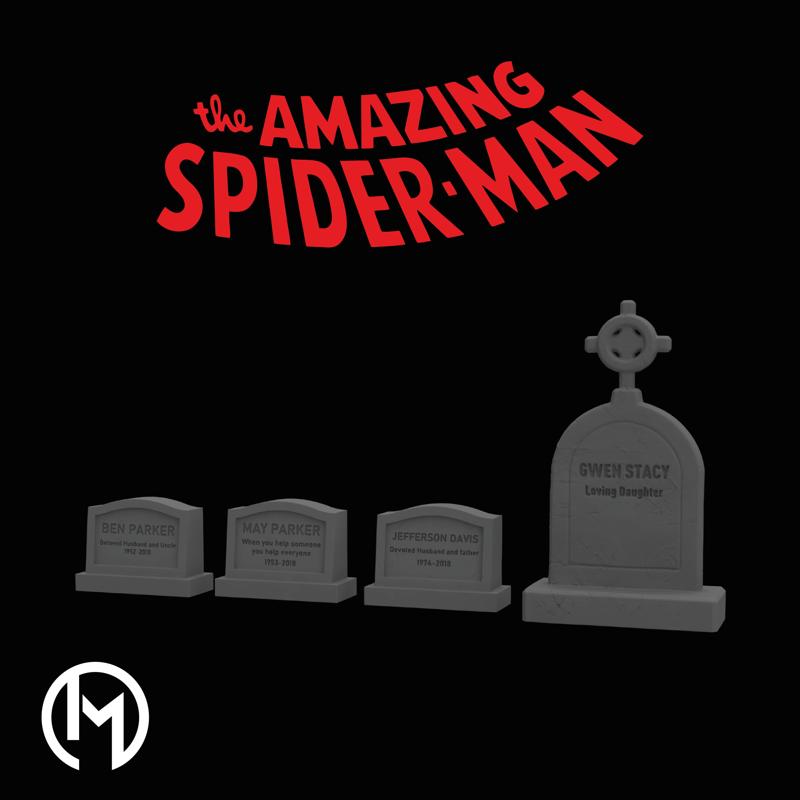 Spiderman tombstones