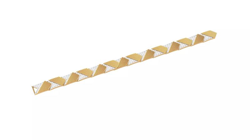 3D Printable Jewelry design of Bracelet with diamonds