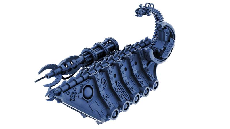 Tomb Guardians Troop Transport (Sci Fi Necromancer Robots Resin Miniatures)