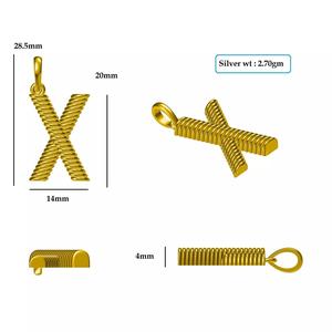 X Pendant gold - plated letter