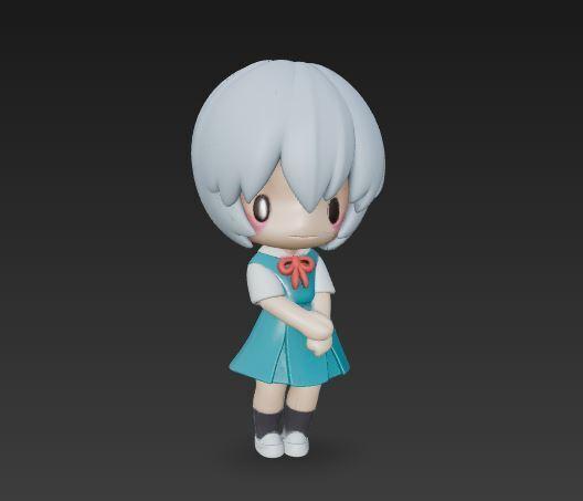 rei ayanami evangelion chibi