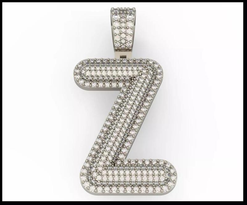 Z BUBLLE FONT PENDANT