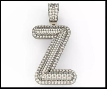 Z BUBLLE FONT PENDANT
