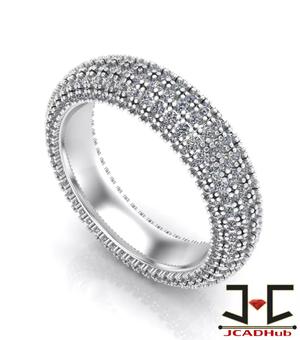 0201 - Full Diamond Band Ring