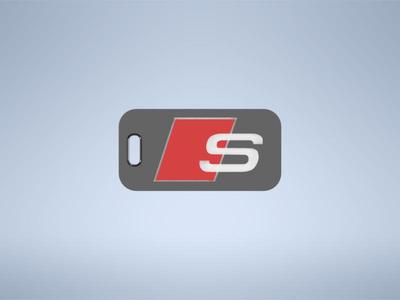 Audi S logo emblem keychain keyring