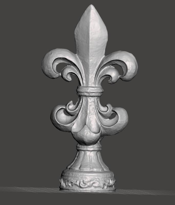 Fleur de Lis - Historical ornamentation as a 3D model for noble ideas, High Res. scan