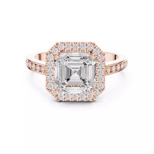 2Ct Asscher Cut Diamond Engagement Wedding Ring 3DM STL Video